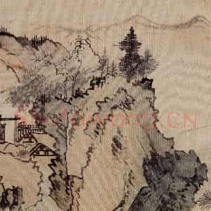 溥心畲《仿燕文贵山水手卷》国画综合作品图片鉴赏