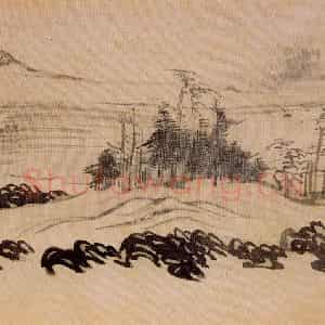 溥心畲《仿燕文贵山水手卷》国画综合作品图片鉴赏