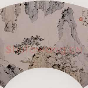 溥心畲《清江扁舟》国画山水作品图片鉴赏