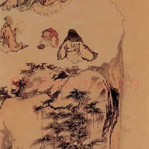 1933年 溥心畲《寒岩联呤》国画综合作品图片鉴赏