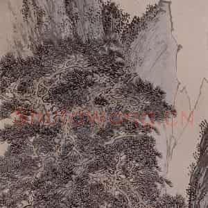 溥心畲《松径寻幽》国画综合作品图片鉴赏
