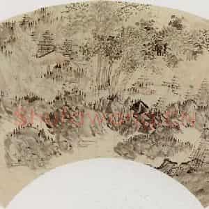 溥心畲《青溪泛舟》国画综合作品图片鉴赏
