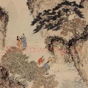 溥心畲《香山九老图》国画综合作品图片鉴赏