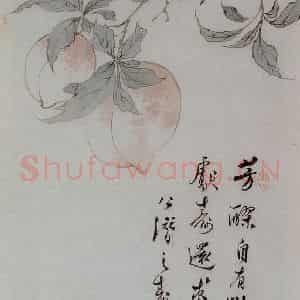 溥心畲《献寿图》国画花鸟作品图片鉴赏