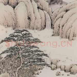 1932年 溥心畲《山水清吟》国画山水作品图片鉴赏