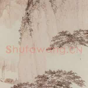 1948年 溥心畲《湘帆图》国画山水作品图片鉴赏
