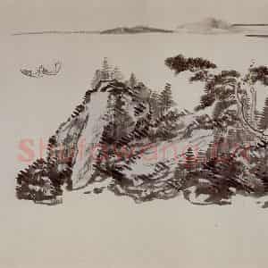 1949年 溥心畲《临文五峰山水卷》国画山水作品图片鉴赏