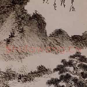 溥心畲《松荫垂钓》国画综合作品图片鉴赏