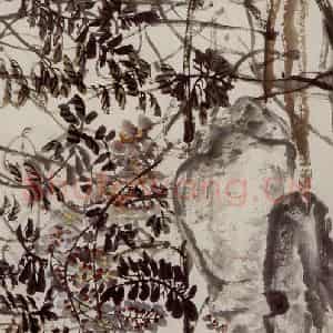 民国 吴昌硕《紫藤》国画花鸟作品图片鉴赏