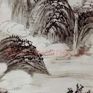 民国 吴昌硕《山水》国画花鸟作品图片鉴赏