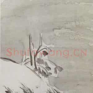民国 吴昌硕《雪蕉书屋图》国画花鸟作品图片鉴赏