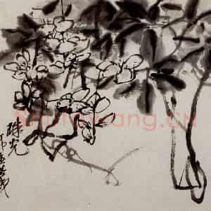 民国 吴昌硕《花卉册》国画花鸟作品图片鉴赏