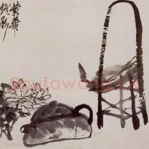 民国 吴昌硕《花卉册》国画花鸟作品图片鉴赏