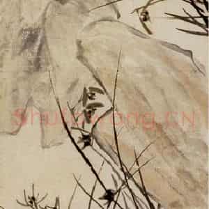 清代 吴昌硕《幽兰》国画花鸟作品图片鉴赏