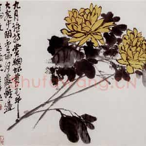 清代 吴昌硕《花卉册》国画花鸟作品图片鉴赏