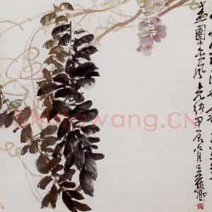 清代 吴昌硕《花卉册》国画花鸟作品图片鉴赏