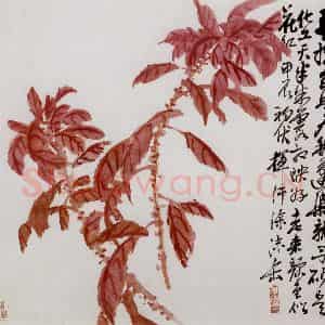 清代 吴昌硕《花卉册》国画花鸟作品图片鉴赏