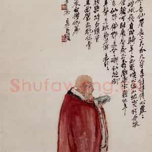 民国 吴昌硕《古佛图》国画人物作品图片鉴赏