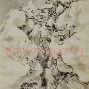 民国 吴昌硕《雪景山水》国画山水作品图片鉴赏