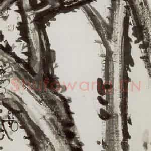 民国 吴昌硕《绿梅通景屏》国画花鸟作品图片鉴赏