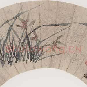 清代 王素《兰花图》国画花鸟作品图片鉴赏