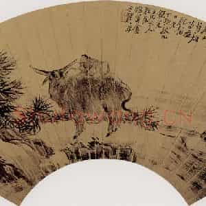 清代 王礼《牧牛图》国画综合作品图片鉴赏