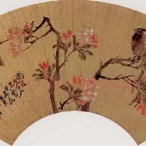 清代 任熏《花鸟图》国画花鸟作品图片鉴赏
