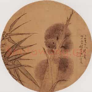 清代 任预《松鼠图》国画综合作品图片鉴赏