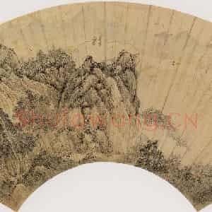 明代 文伯仁《登山远眺图》国画山水作品图片鉴赏