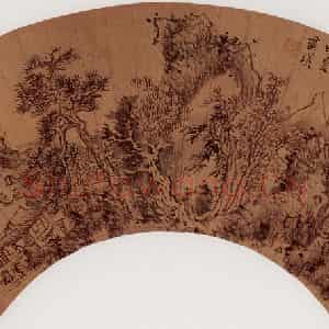 明代 蓝瑛《松屋静坐图》国画综合作品图片鉴赏