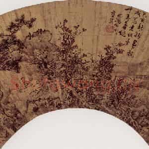 明代 蓝瑛《山林坐话图》国画综合作品图片鉴赏