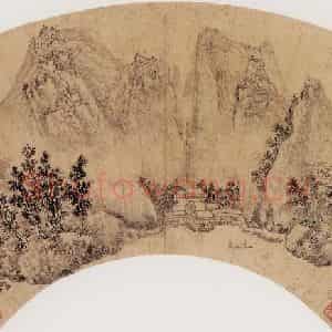 明代 吴彬《泛舟访友图》国画综合作品图片鉴赏