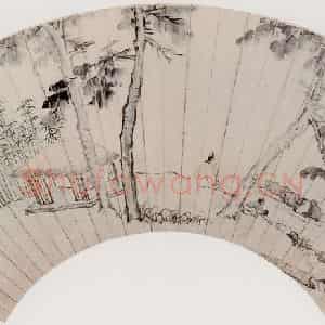 清代 查士标《涤砚图》国画综合作品图片鉴赏