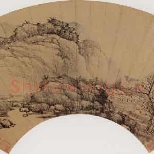 清代 樊圻《山水图》国画山水作品图片鉴赏