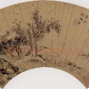 清代 胡慥《山水图》国画山水作品图片鉴赏