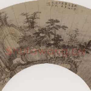 清代 高岑《山楼登眺图》国画山水作品图片鉴赏