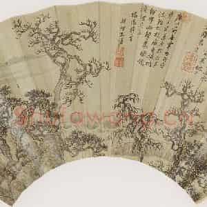 清代 王翚《七树图》国画花鸟作品图片鉴赏