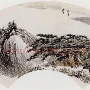 无纪年 陈师曾《山水扇面》国画山水作品图片鉴赏