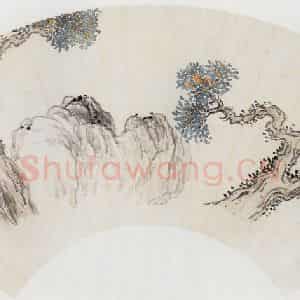 无纪年 陈师曾《桂花扇面》国画花鸟作品图片鉴赏