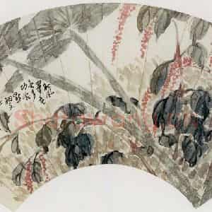 无纪年 陈师曾《花卉扇面》国画花鸟作品图片鉴赏