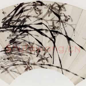 无纪年 陈师曾《兰花扇面》国画花鸟作品图片鉴赏