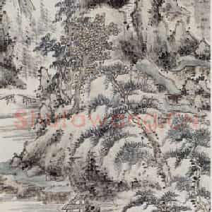 1920年 陈师曾《山水》国画山水作品图片鉴赏