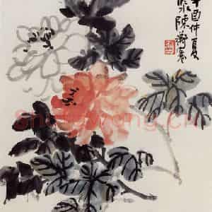 1921年 陈师曾《花卉四屏》国画花鸟作品图片鉴赏