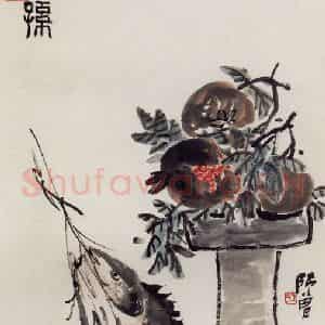 1921年 陈师曾《花卉四屏》国画花鸟作品图片鉴赏