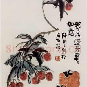 1921年 陈师曾《花卉四屏》国画花鸟作品图片鉴赏