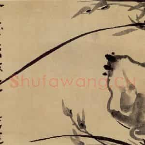 1922年 陈师曾《兰石》国画花鸟作品图片鉴赏