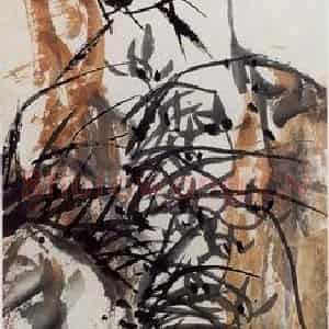 1922年 陈师曾《兰石》国画花鸟作品图片鉴赏