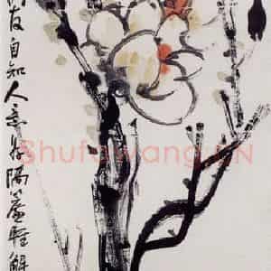 无纪年 陈师曾《玉兰》国画花鸟作品图片鉴赏