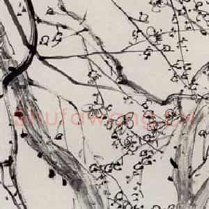 无纪年 陈师曾《墨梅》国画花鸟作品图片鉴赏
