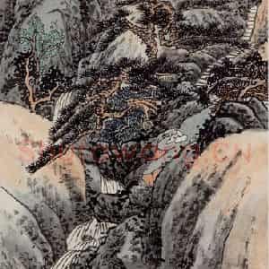1922年 陈师曾《山水》国画山水作品图片鉴赏